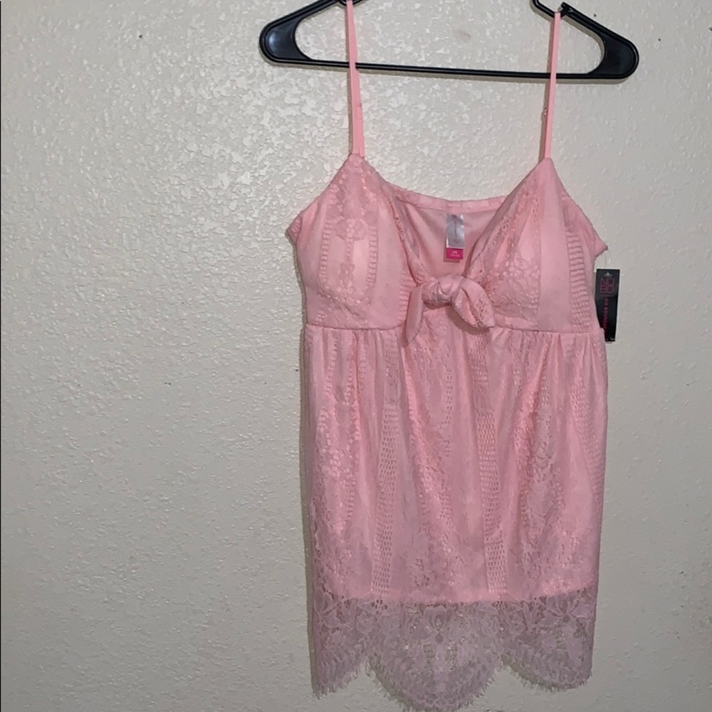 Lace tie tank